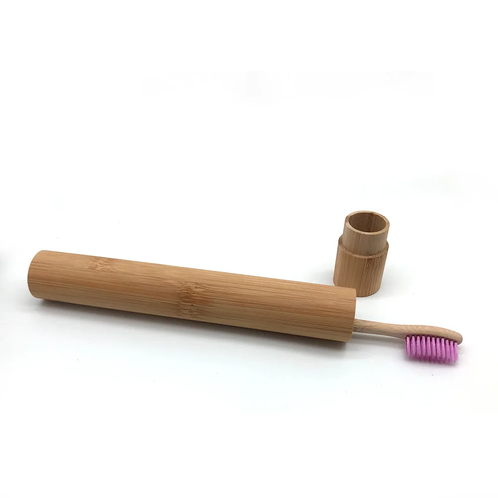Portable Natural Bamboo Toothbrush Case Tube For Travel  Eco Friendly