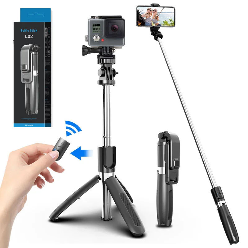 Foldable Monopods Universal L02 Bluetooth Wireless Selfie Stick