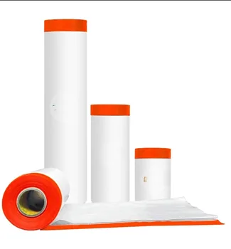 Auto Body Masking Film Tape PE Stretch Protective Adhesive Protective Film Roll for Car Frames Paint Covering for Photo Frames