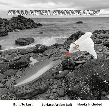 Wholesale 4.5cm 10g Metal Spinner Bait Spoon Fishing Lure with Red Heart Blade for Ocean Boat Ice River & Lake Fishing – Metal Jig – view 3