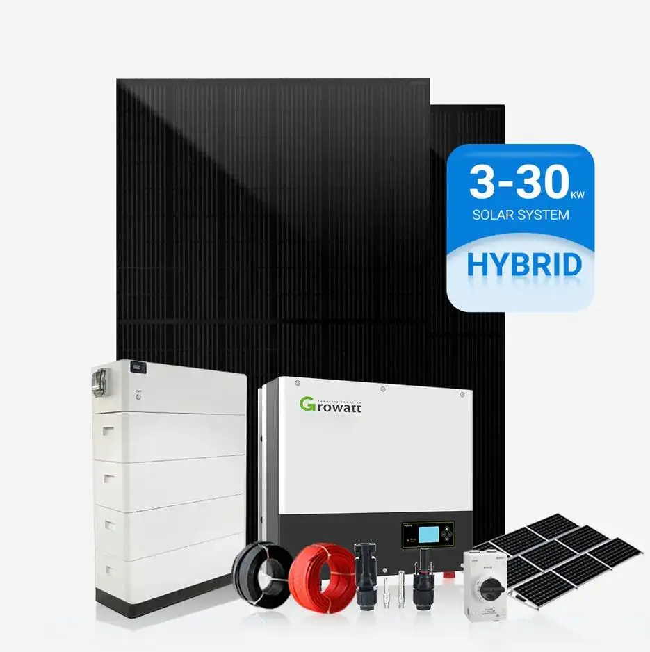 Chasun 80V Solar Panels with Battery and Inverter Mppt Solar Hybrid Inverter Dual Axis Solar Tracking System Off Grid Solar Kit