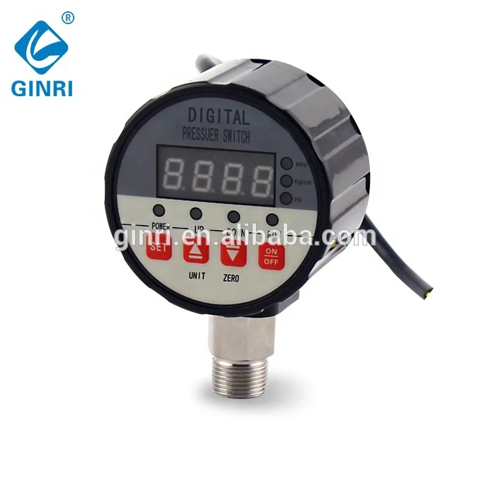 12V Air Digital 60Mpa Controller Oil Water Pressure Control Pressure Gauge Pressure Switch Manometer for Refrigeration