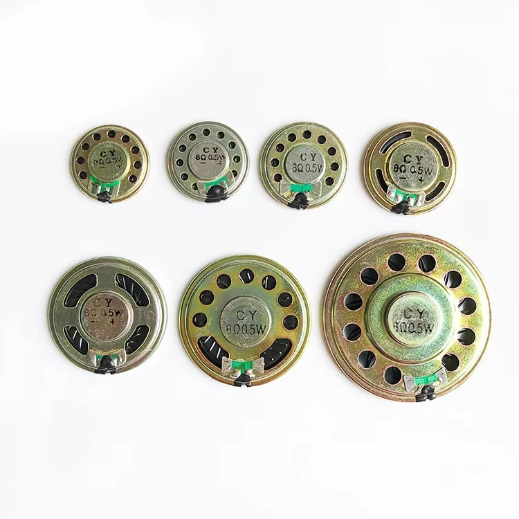 ChinaFactory Customizable 4Ω 8Ohm 0.5W 1W 2W 3W 20mm 30mm 40mm 50mmMicro Round Internal Magnetic Mylar Speakers for Toy Doorbell