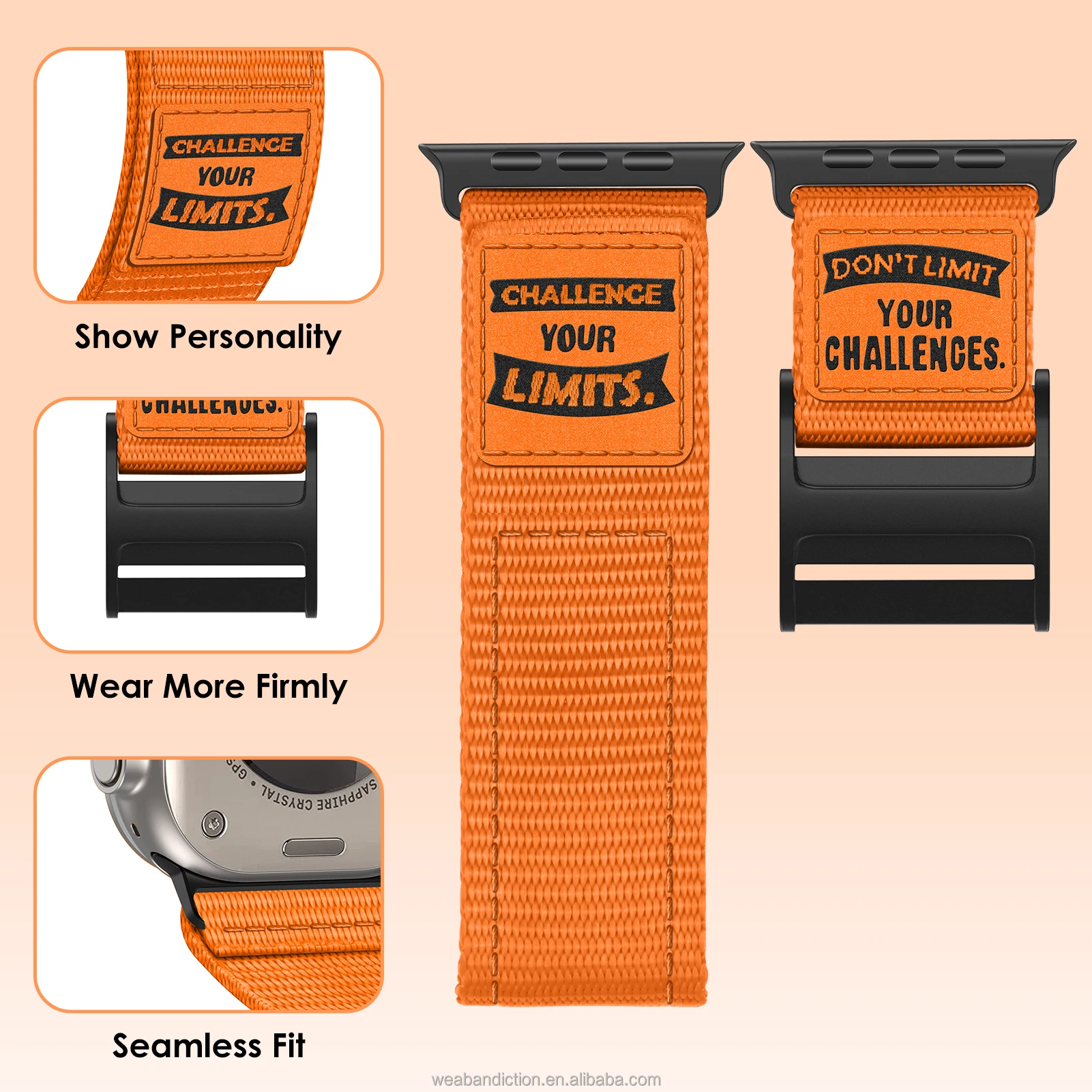 Luxury Sport Nylon Braided Woven Watch Band Apple Watch Straps With Buckle For Iwatch Series 7 8