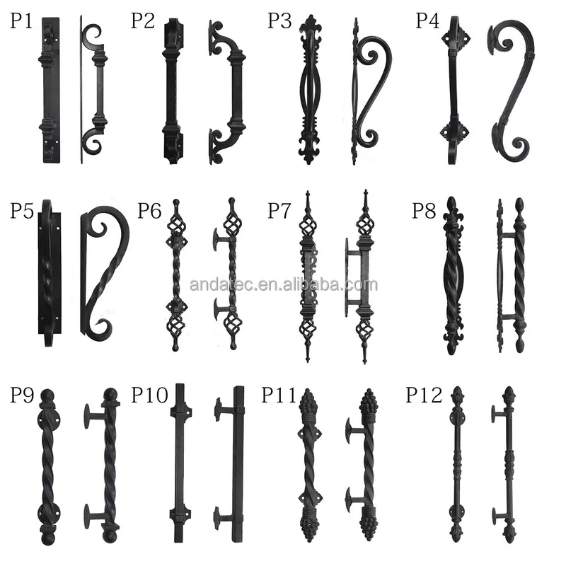 Customized Wrought Iron Double Door Steel Entry Door Metal Front