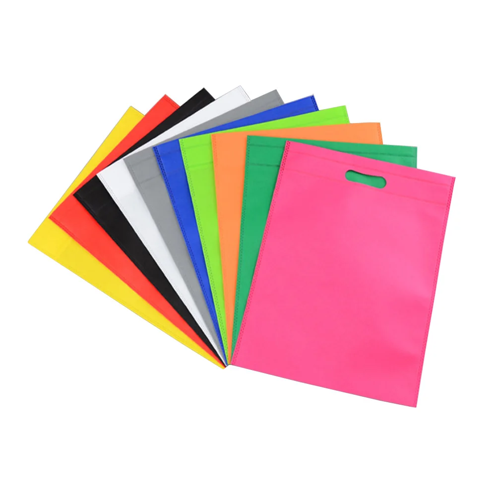 Eco-Friendly Custom Logo Printed Die Cut Non-Woven Bag Promotion Gift Bag for Shopping Packing Plastic Type PE Usage Garment