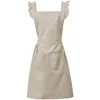 Creamy-white simple version one-piece apron