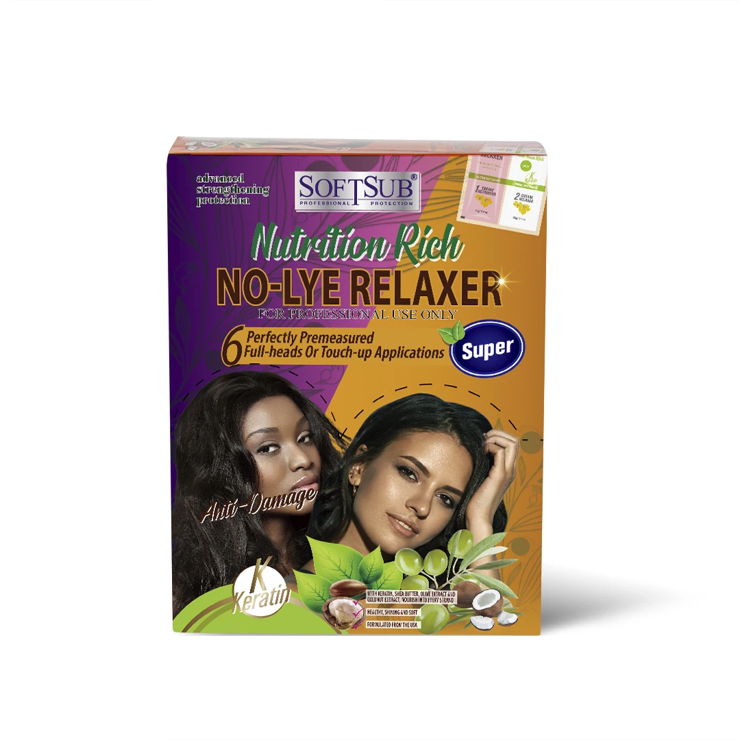 SOFT NUTRITION RICH NO LYE HAIR RELAXER WITH DISPLAY