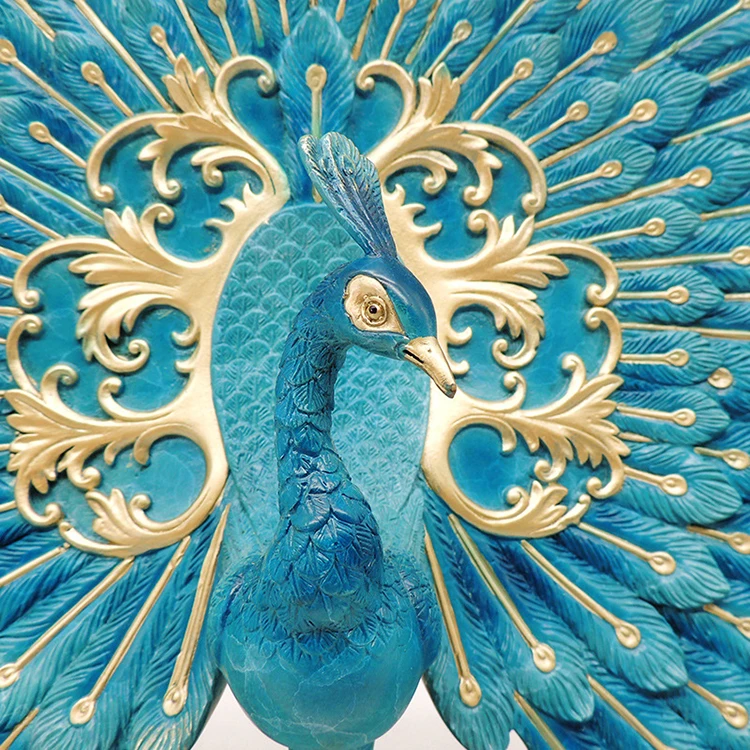 Shop High Quality Bronze Blue Home Decor Peacock Figurine