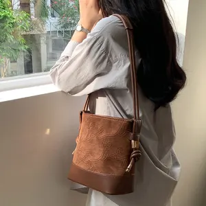 Custom Trendy Professional Bolsas Feminina Pu Leather Women'S Bucket Bags Shoulder Bag for Women
