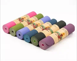 1830*610*6mm TPE Yoga Mat Non Slip Carpet Mat Beginner Environmental Fitness Double Colors Gymnastics Mats