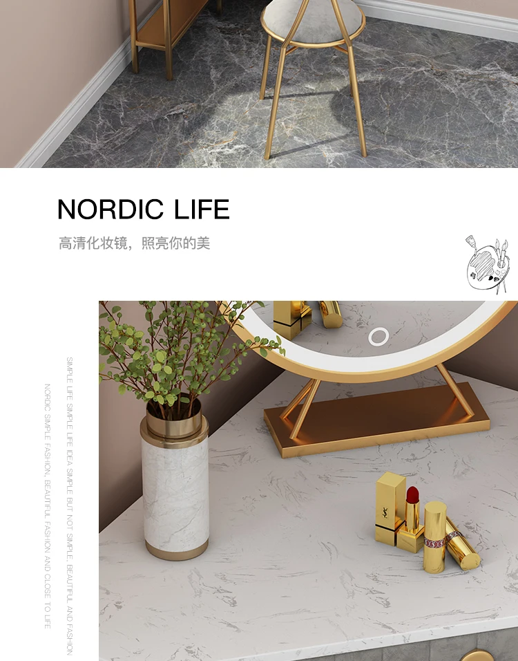 Nordic modern contracted bedroom is small family type room corner dresser room