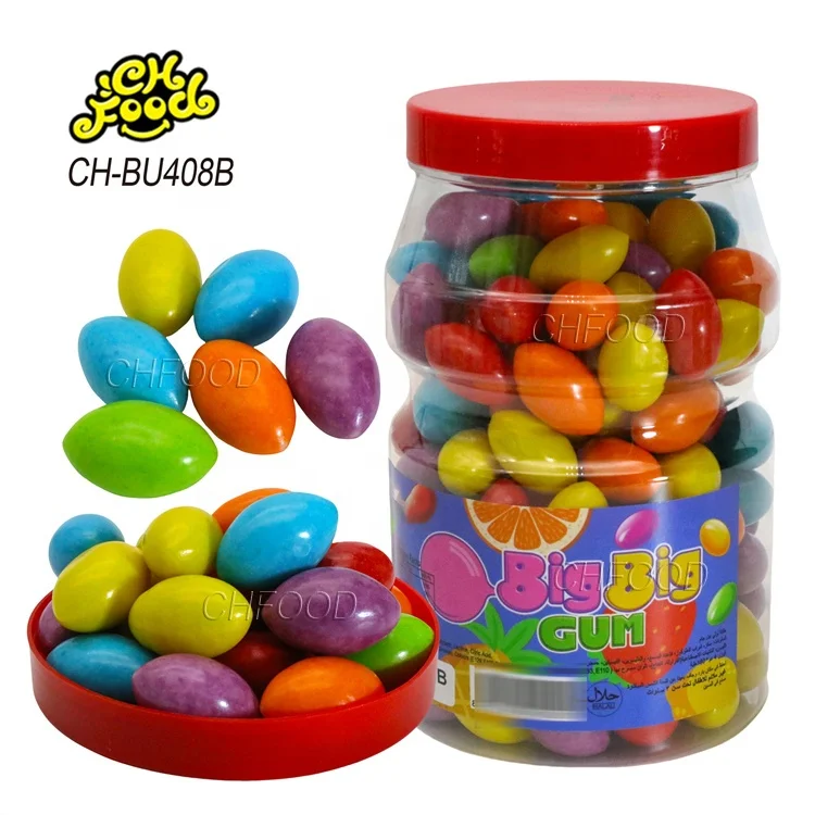 Manufacturer Wholesale OEM Fruit Flavor Olive-shaped Bubble Gum Halal Chewing Gum Candy Sweets