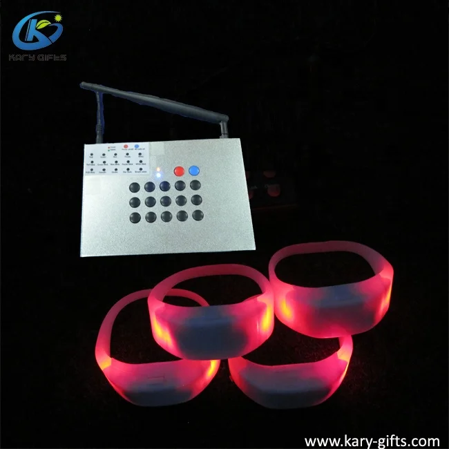 Festival Concert Event Frequency Dmx Glow Wristband Remote Controlled Led Bracelet