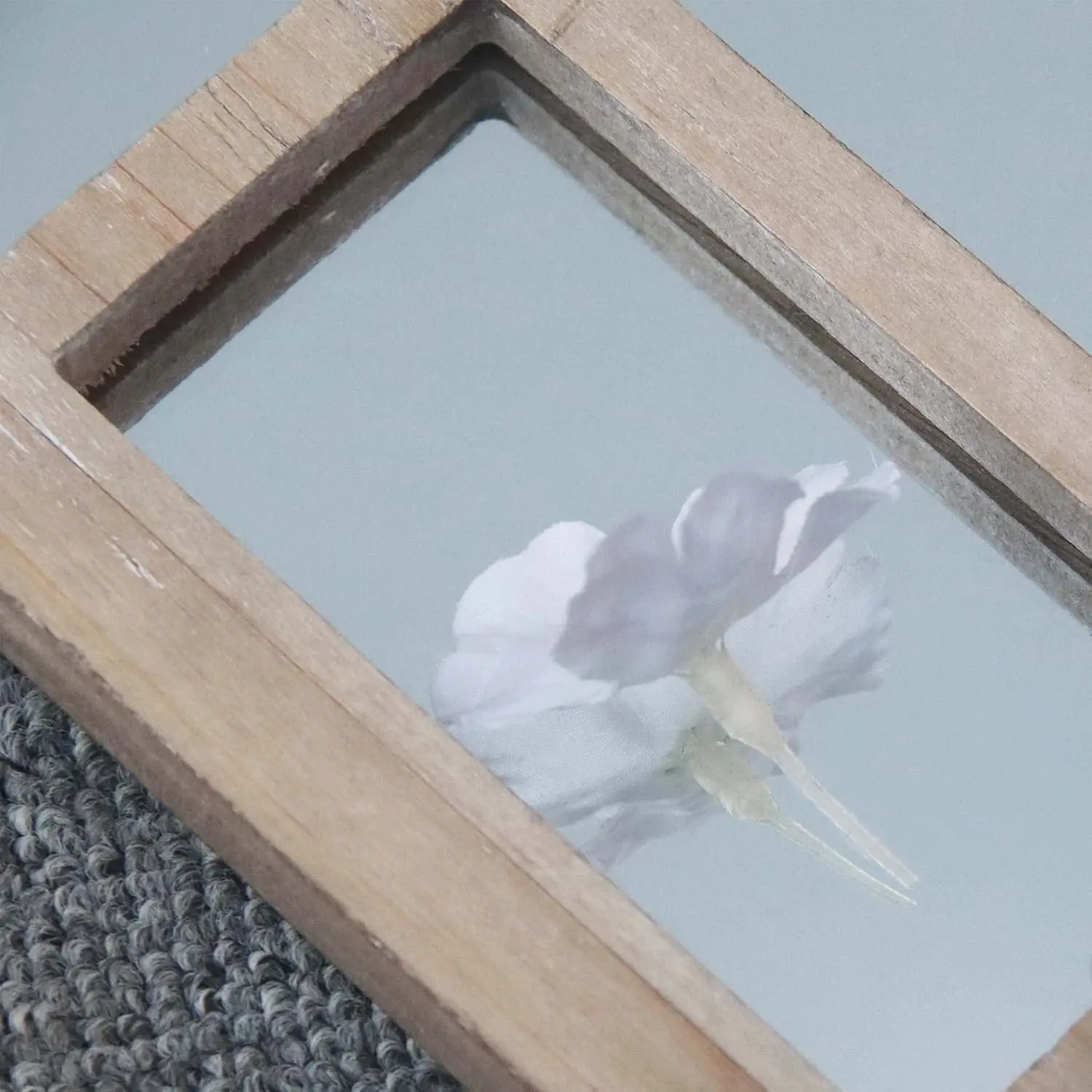 Set of 2 Candle Sconces Wall Decor,Farmhouse Wall Art Floating Mirror Sconces,Fits 3x3 Inch Candle