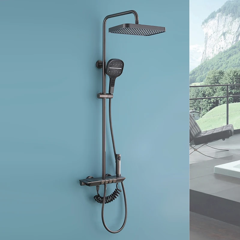 High Quality Hand Waterfall Smart Shower Set Digital Thermostatic Piano Shower Sets For Bathroom