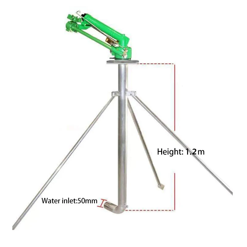 360 Degree Rotation Sprinkler Irrigation System Lawn Equipment Agricultural Garden Water Rain Gun Big Impact Sprinkler
