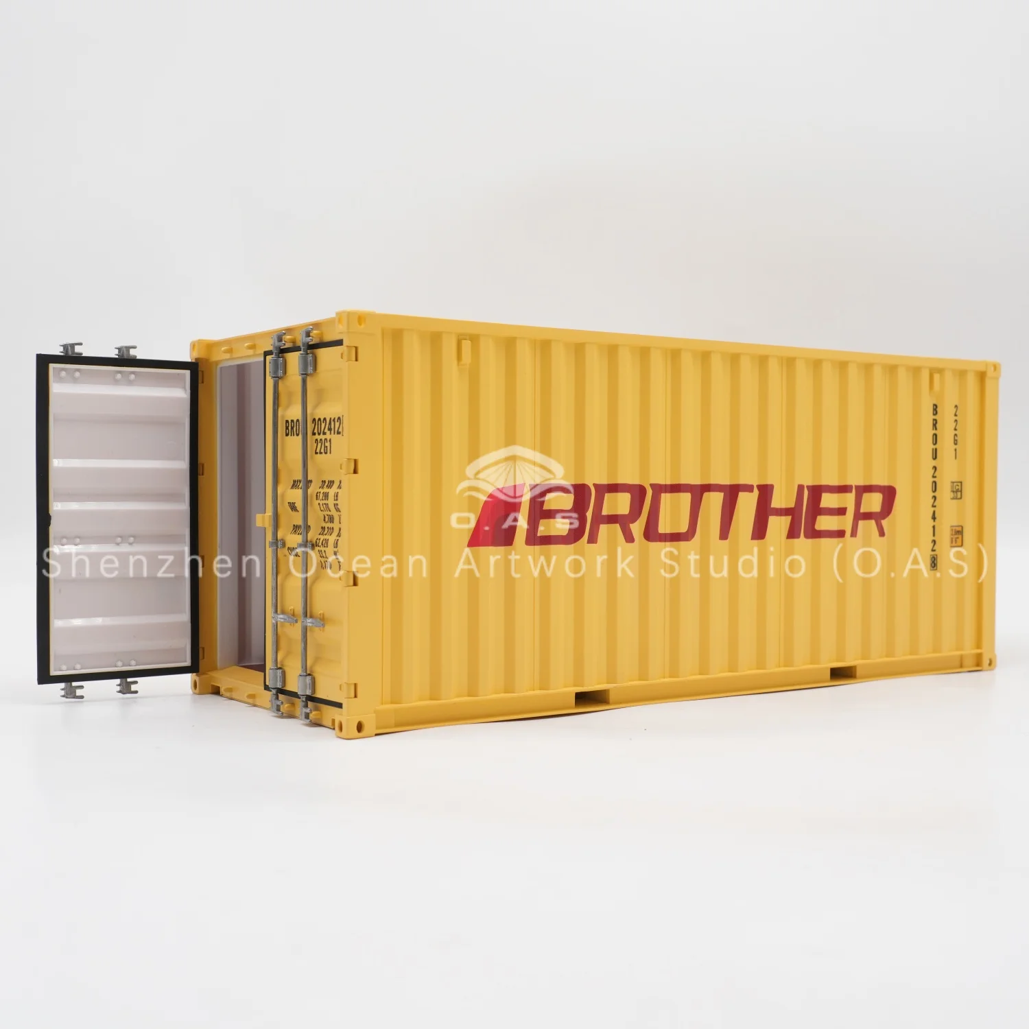 【L】Eolaire Container Model Fabhair Ghuthúil Scála1:20 Plastach Craftaing Bocsanna Soláthairtha BROTHER Container Model