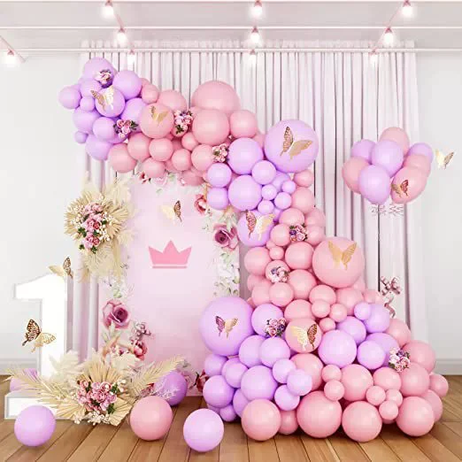 128pcs Barbi Pink Balloon Garland Arch Kit For Barbie Theme Party Girl Birthday Wedding Baby Shower Princess Themed Decorations I.102279116