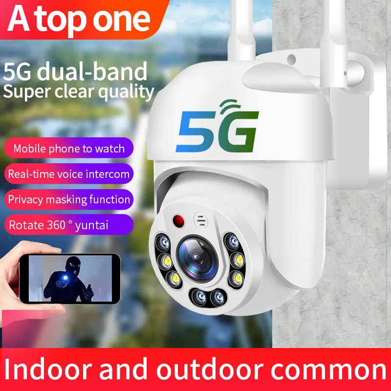 5G Wireless CCTV Camera with Night Vision Motion Detection