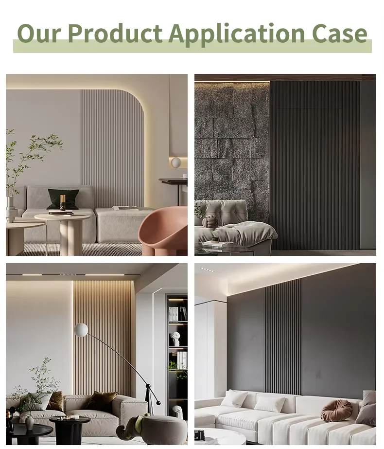 Waterproof 3D Fluted WPC Wall Panel for Interior Decoration PVC Wall ...