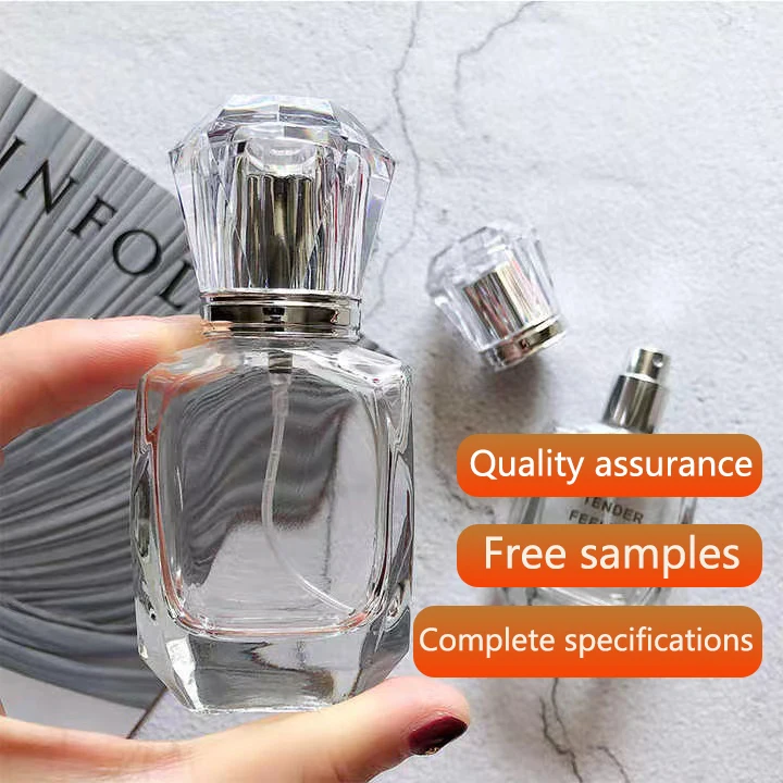 Luxury Design 1oz 30ml Empty CLEAR Spray Pump Glass Perfume Bottles