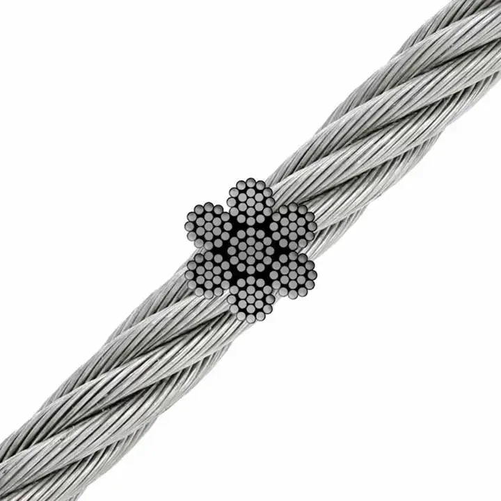 6*19鋼線ロープ3mm-16mm溶融亜鉛メッキ/電気亜鉛メッキワイヤーロープクレーン用 - Buy Galvanized Steel Wire  Rope,Steel Wire Rope,High Quality Steel Wire Rope Product on Alibaba.com