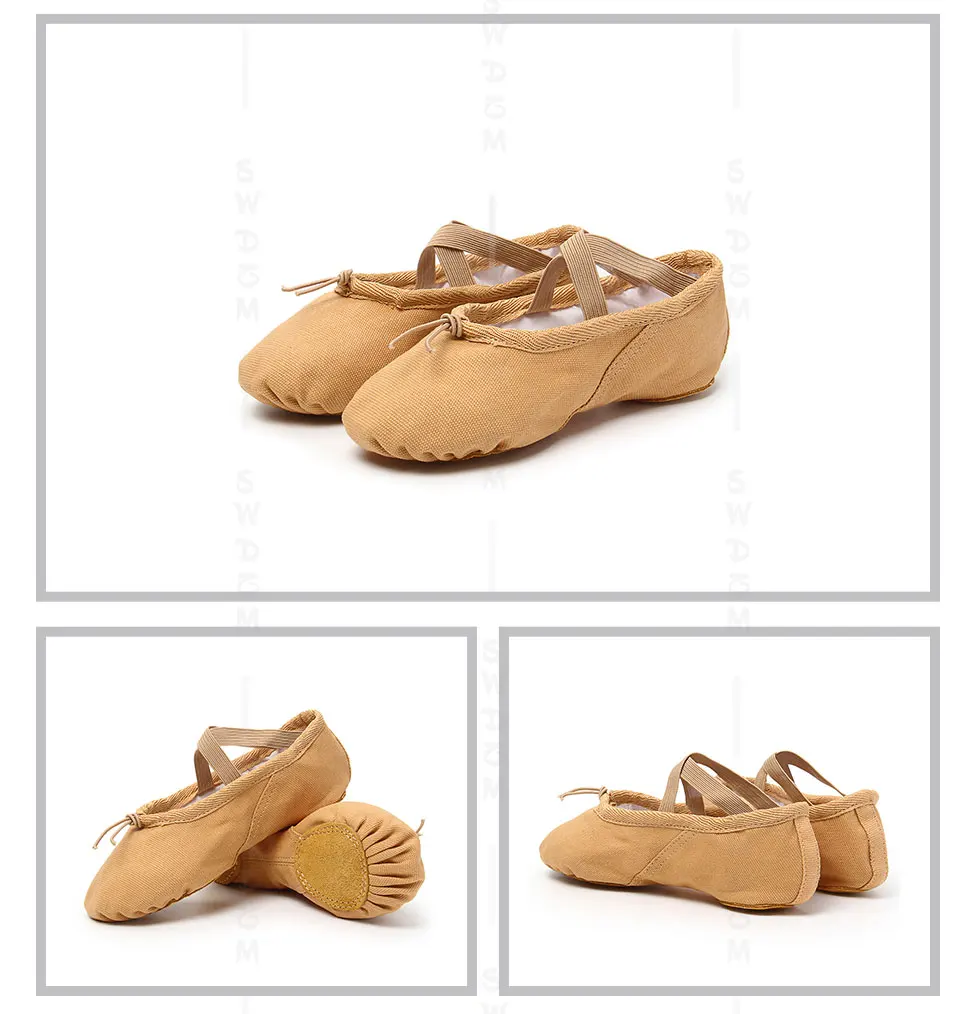 Girls Ballet Shoes Gold Silver Soft Sole Ballet Dance Slippers Children Practise Ballerina Shoes