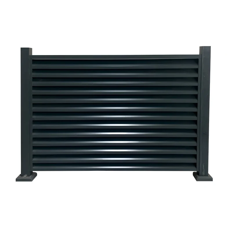 Recycled  Posts and Plastic Fence Panels with Metal Fence Gate for Eco Friendly Garden, Sustainable Fencing Solution