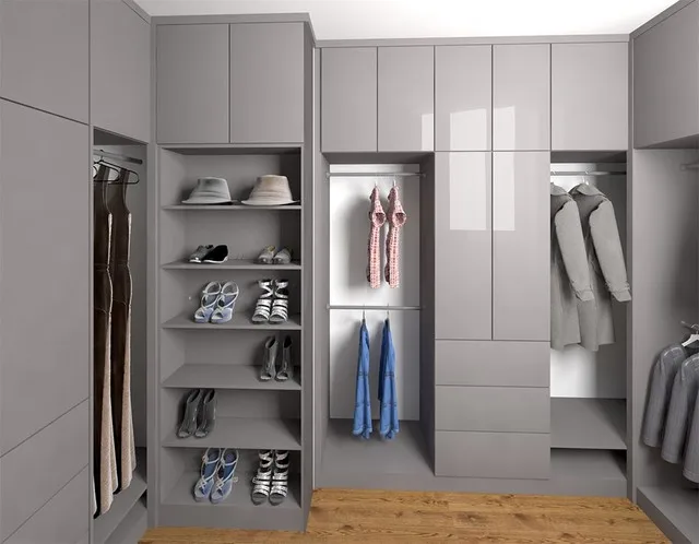 High Gloss Folding Wardrobe Design Portable with Sliding Door