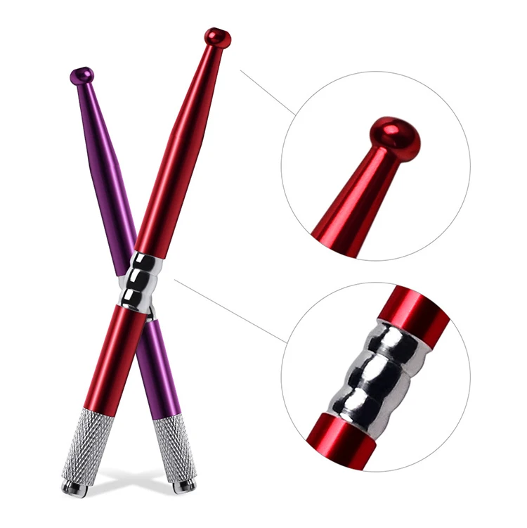 Professional Microblading Pen with Crossing Lock-Needle Device Multiple Needle Types and Lightweight Aluminum Alloy Design