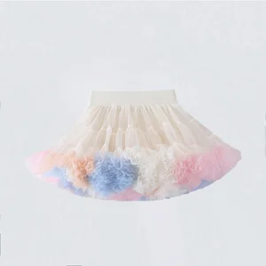 Customizable New Fashion Summer Wear Dance Tutu Short Skirt Printing Star Colorful Sweet Girls Skirts