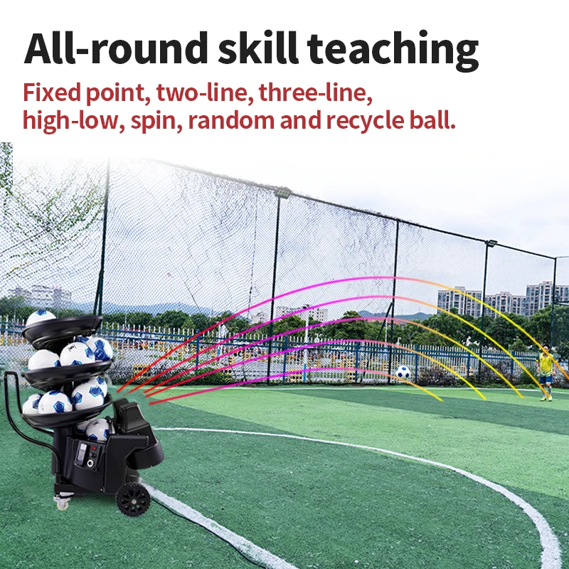 Hightech Intelligent Top Selling Soccer Ball Pitching Training Machine And Accessories Launcher
