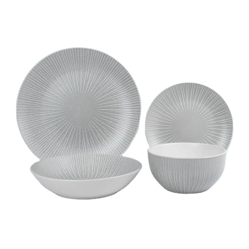 Juego de vajilla de China Placas de cupé de esmalte reactivo de