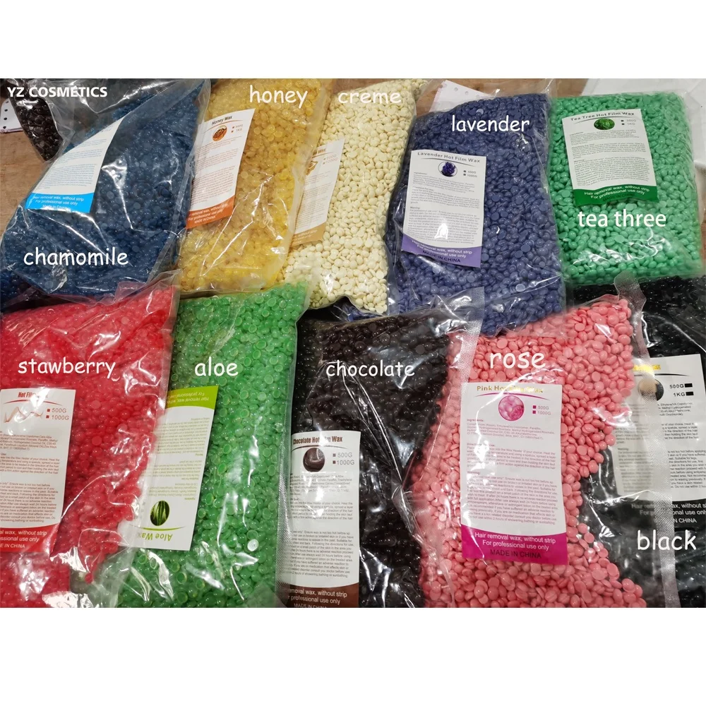 Новинка, оптовая продажа, безбумажные зеленые восковые бобы для депиляции, 1 кг