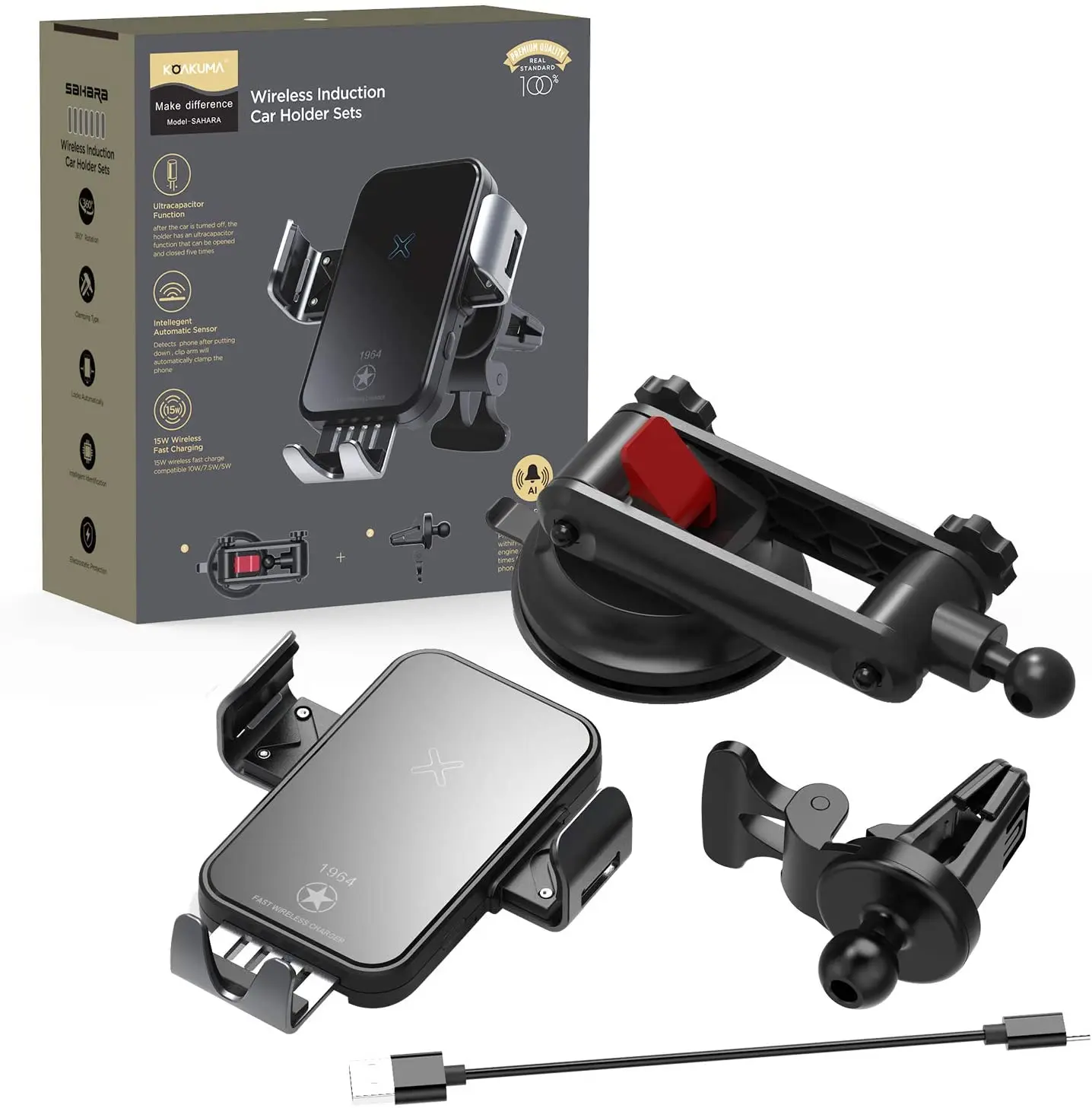 Новое поступление 2022, беспроводное зарядное устройство для смартфона, автомобильный фиксатор, универсальный автомобильный держатель для телефона с креплением на вентиляционное отверстие