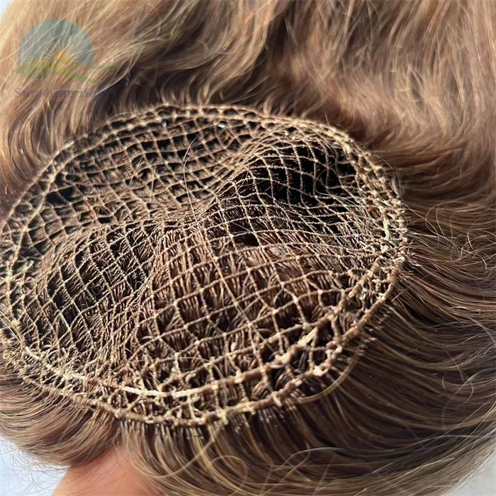 Dark Brown Hair with Blonde Highlights - High Density Toupee