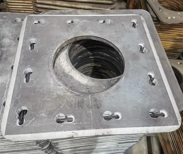 Round Square end plate Carbon Steel Round Pile Flange Plate for PHC details