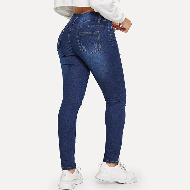 2021 Nueva Moda De Calle Desgaste De Las Mujeres Jeans Destruidos Arrancó  Diseño Lápiz Pantalones De Tobillo Mujeres Delgadas De Longitud Completa  Vaqueros - Buy Andrajosos Jeans Para Mujeres,Las Mujeres Sexy Pantalones