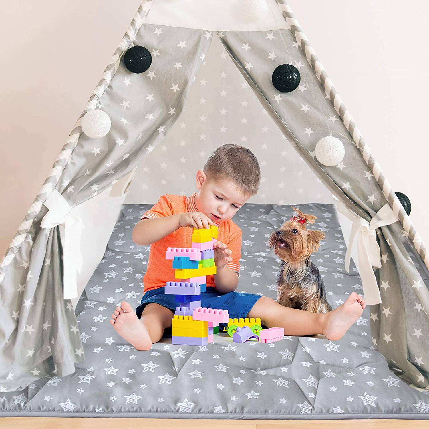 Wholesale Popular High Quality Mat Children Indoor Princess Play Tent Teepee Pad For Kids