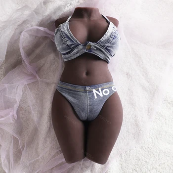 EU Warehouse Factory Designed Men's Pleasure  Half Body with Masturbator Cup Doll TPE Material