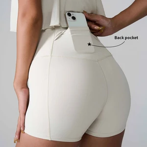 Quick Dry Gym Fitness Sets Women's High Waisted Yoga Shorts Hip Lifting Women Booty Workout Yoga Shorts