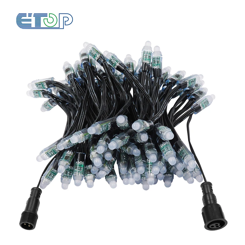 Module LED Pixel RGB 12mm WS2811 - Alimentation 5V - Étanche IP68 - Pour Guirlande Lumineuse Programmable
