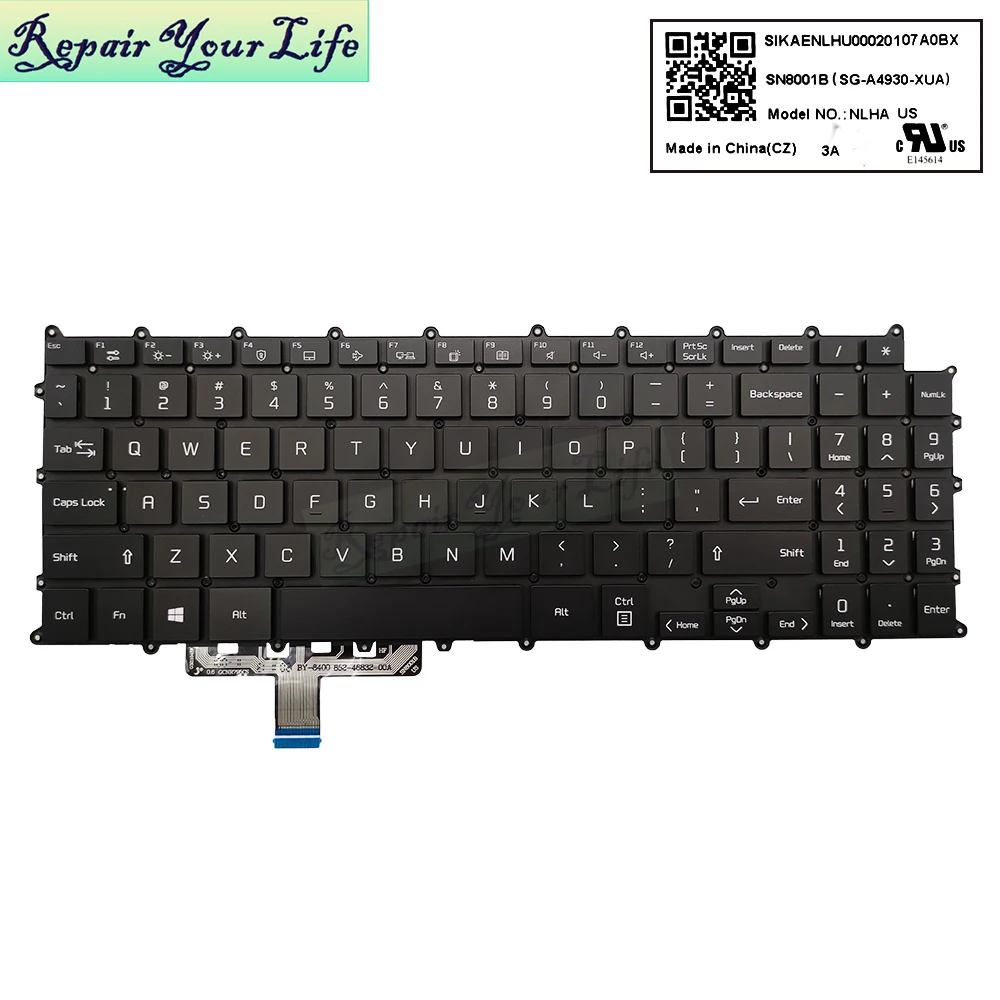 US English Backlit Keyboard for LG Gram 15Z90P 15Z90P-N 15Z90P-G