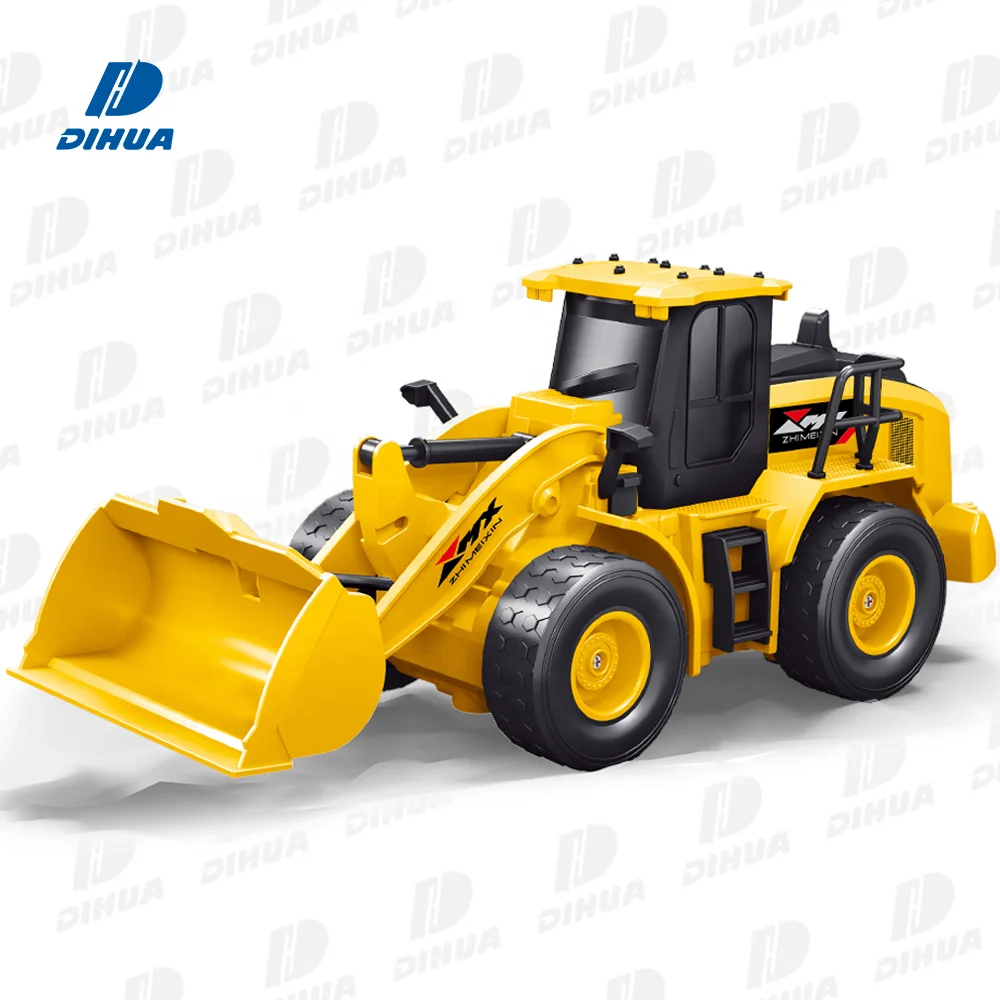 Fast Gearz - Toy Bulldozer 1:24 Scale City Service Vehicle Remote Control Loading Vehicle RC Bulldozer with Light Truck Load Toy