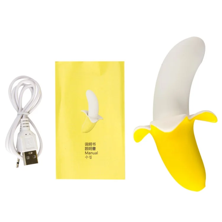 USB Chargeable Banana Vibrator, G Spot Vagina Clitoris Banana Dildo  Vibrator Adult Sex Toy for Women