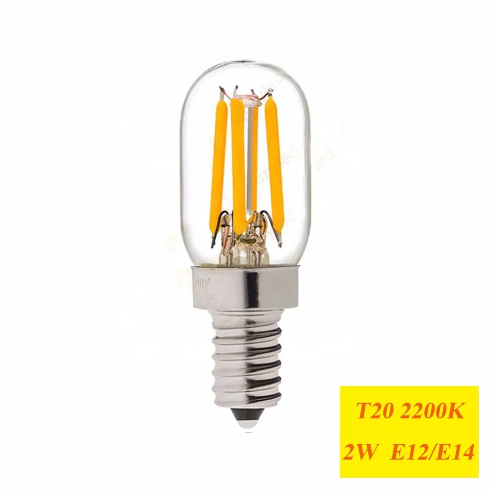 T20 LED Filament Bulb 2700K Dimmable Chandelier Led Vintage Lights G9 LED 1W 2W E12 E14 AC110V 220V Warm 2200K Warm White AC