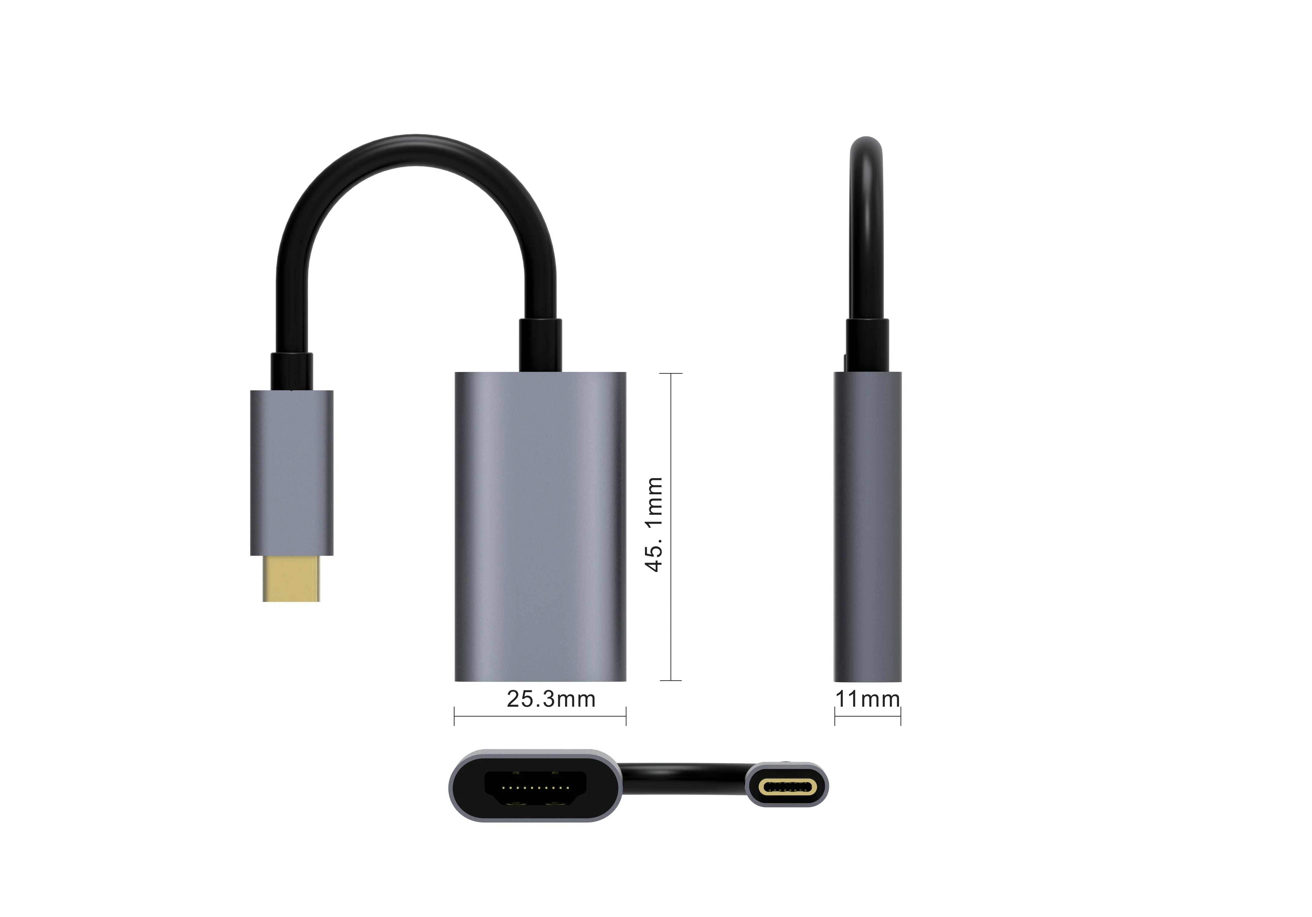 
4K USB Type C USB 3,1 USB-C Type-c к HDMI-совместимый адаптер кабеля HD для ноутбука 