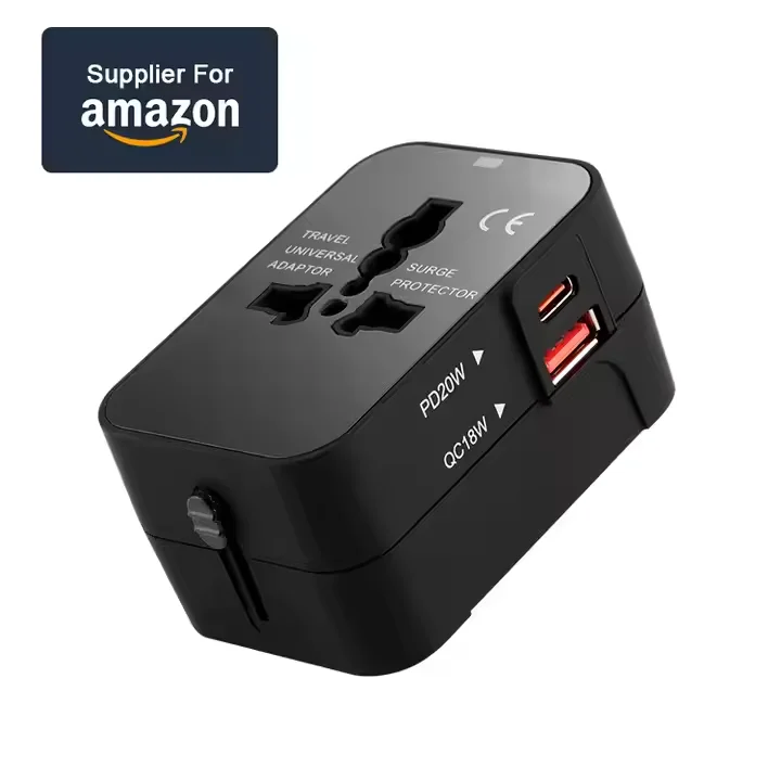 Adaptateur de Voyage dans Le Monde Entier, Universel 4 Ports USB avec 5