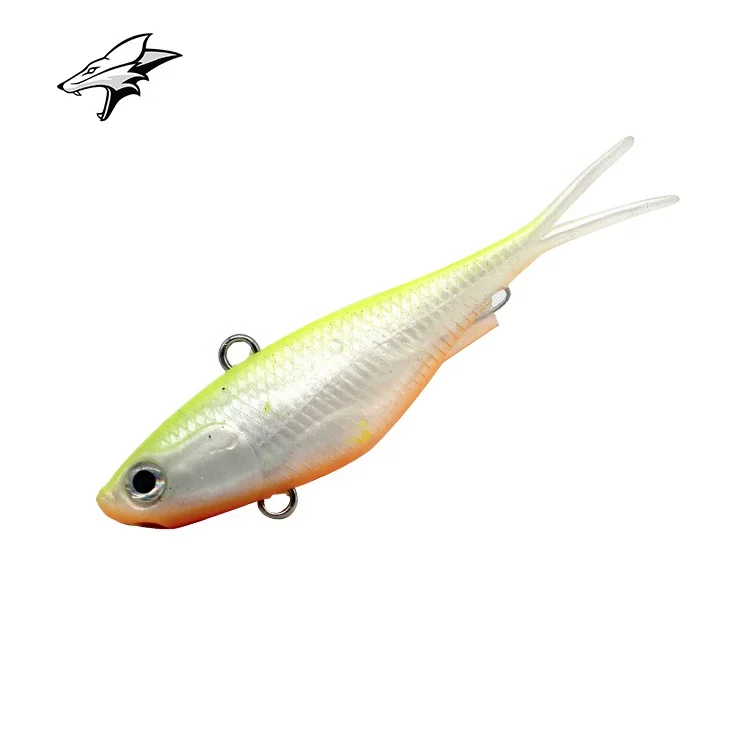 Artificial Soft Lure VMC 4X  Hooks TPR Vibes Fishing Lure 95mm 115mm Soft Vibes